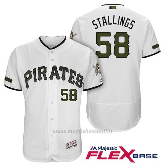 Maglia Baseball Uomo Pittsburgh Pirates Jacob Stallings Bianco 2018 1ªAlterner Flex Base